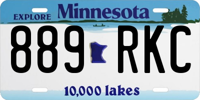 MN license plate 889RKC