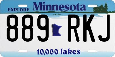 MN license plate 889RKJ