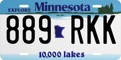 MN license plate 889RKK