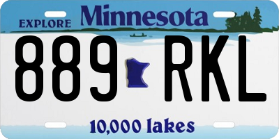 MN license plate 889RKL