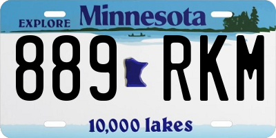 MN license plate 889RKM