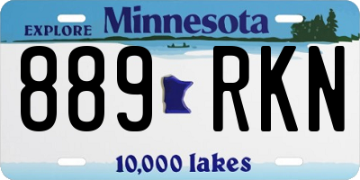 MN license plate 889RKN