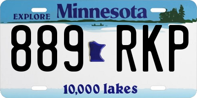 MN license plate 889RKP