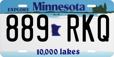 MN license plate 889RKQ