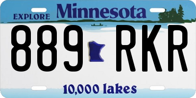 MN license plate 889RKR