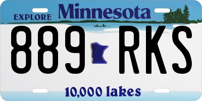 MN license plate 889RKS
