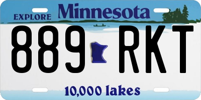 MN license plate 889RKT