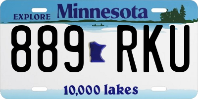 MN license plate 889RKU