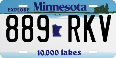 MN license plate 889RKV