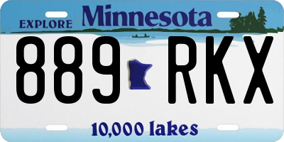 MN license plate 889RKX
