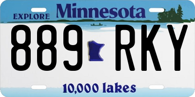 MN license plate 889RKY