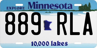 MN license plate 889RLA