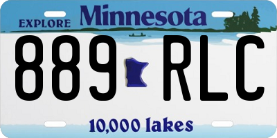 MN license plate 889RLC