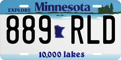 MN license plate 889RLD