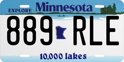 MN license plate 889RLE