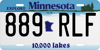 MN license plate 889RLF