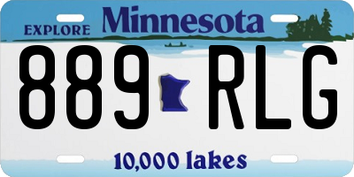MN license plate 889RLG