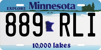 MN license plate 889RLI