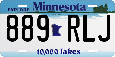 MN license plate 889RLJ