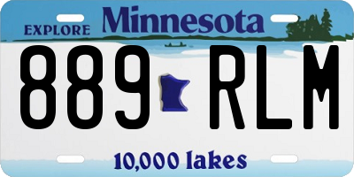 MN license plate 889RLM