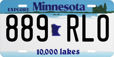 MN license plate 889RLO