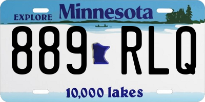 MN license plate 889RLQ