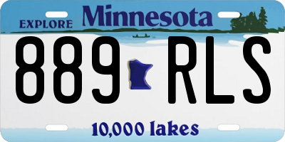 MN license plate 889RLS