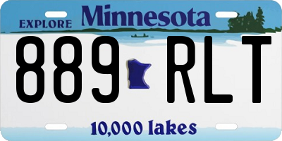 MN license plate 889RLT