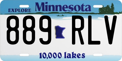 MN license plate 889RLV