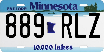 MN license plate 889RLZ