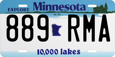MN license plate 889RMA