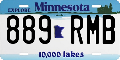 MN license plate 889RMB