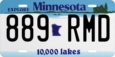 MN license plate 889RMD