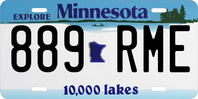 MN license plate 889RME