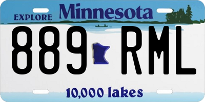 MN license plate 889RML