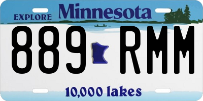 MN license plate 889RMM
