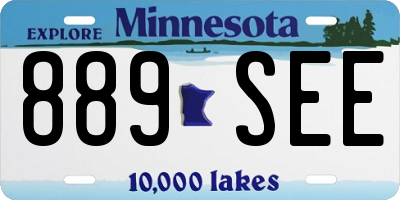 MN license plate 889SEE