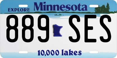 MN license plate 889SES