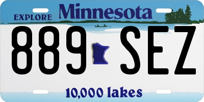 MN license plate 889SEZ
