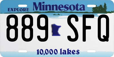 MN license plate 889SFQ