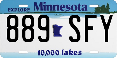 MN license plate 889SFY