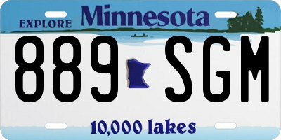MN license plate 889SGM