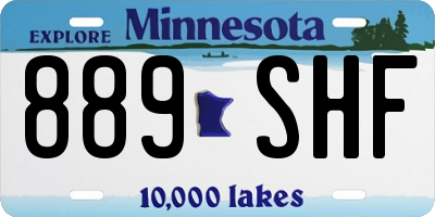 MN license plate 889SHF