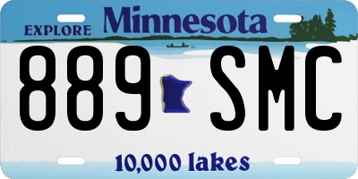 MN license plate 889SMC