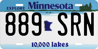 MN license plate 889SRN