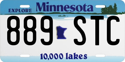MN license plate 889STC