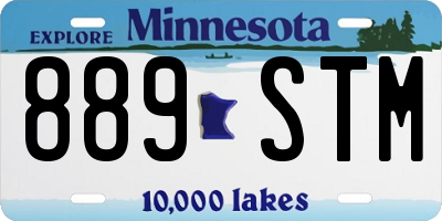 MN license plate 889STM