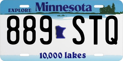 MN license plate 889STQ