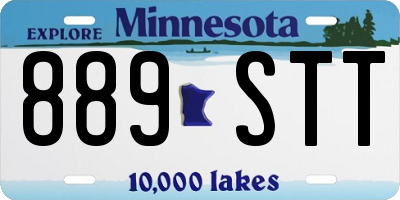 MN license plate 889STT