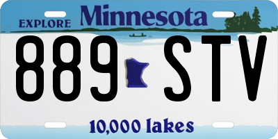 MN license plate 889STV